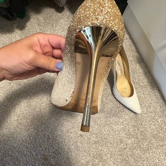 AUTHENTIC Jimmy Choo Romy 100 Glitter Pump - Picture 3 of 10